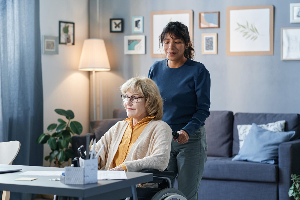 Family caregiver providing trusted support to a loved one